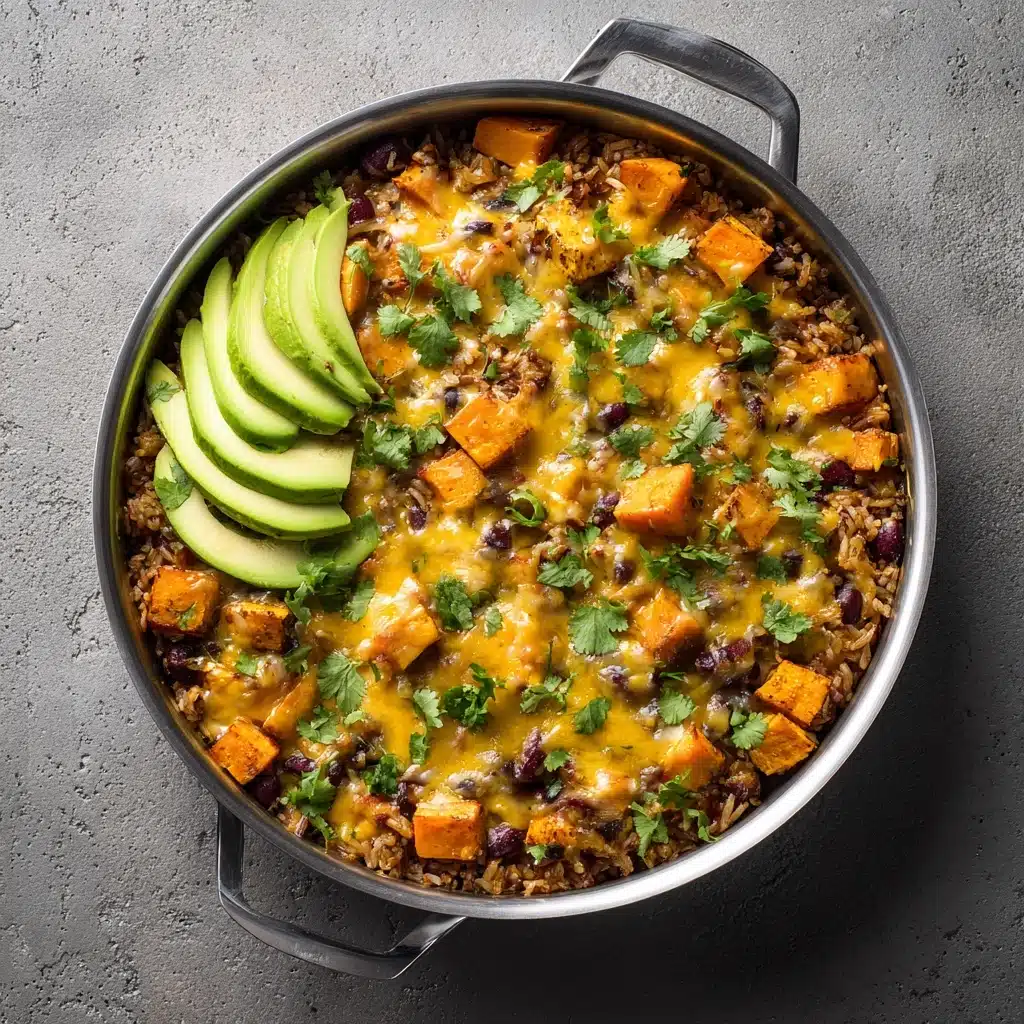 Southwest Sweet Potato, Black Bean and Rice Skillet Recipe - Recipe Image