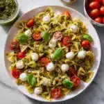 Light Pesto Caprese Pasta Salad Recipe