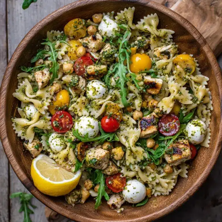 Healthy Chicken Pesto Pasta Salad Recipe