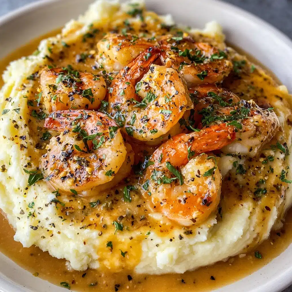 Creamy Garlic Shrimp Over Mashed Potatoes – A Luxurious Comfort Food Classic - Recipe Image