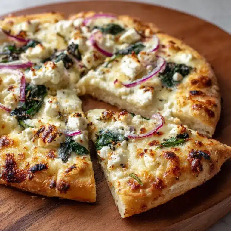 Tasty Spinach and Feta Flatbread Pizza Recipe