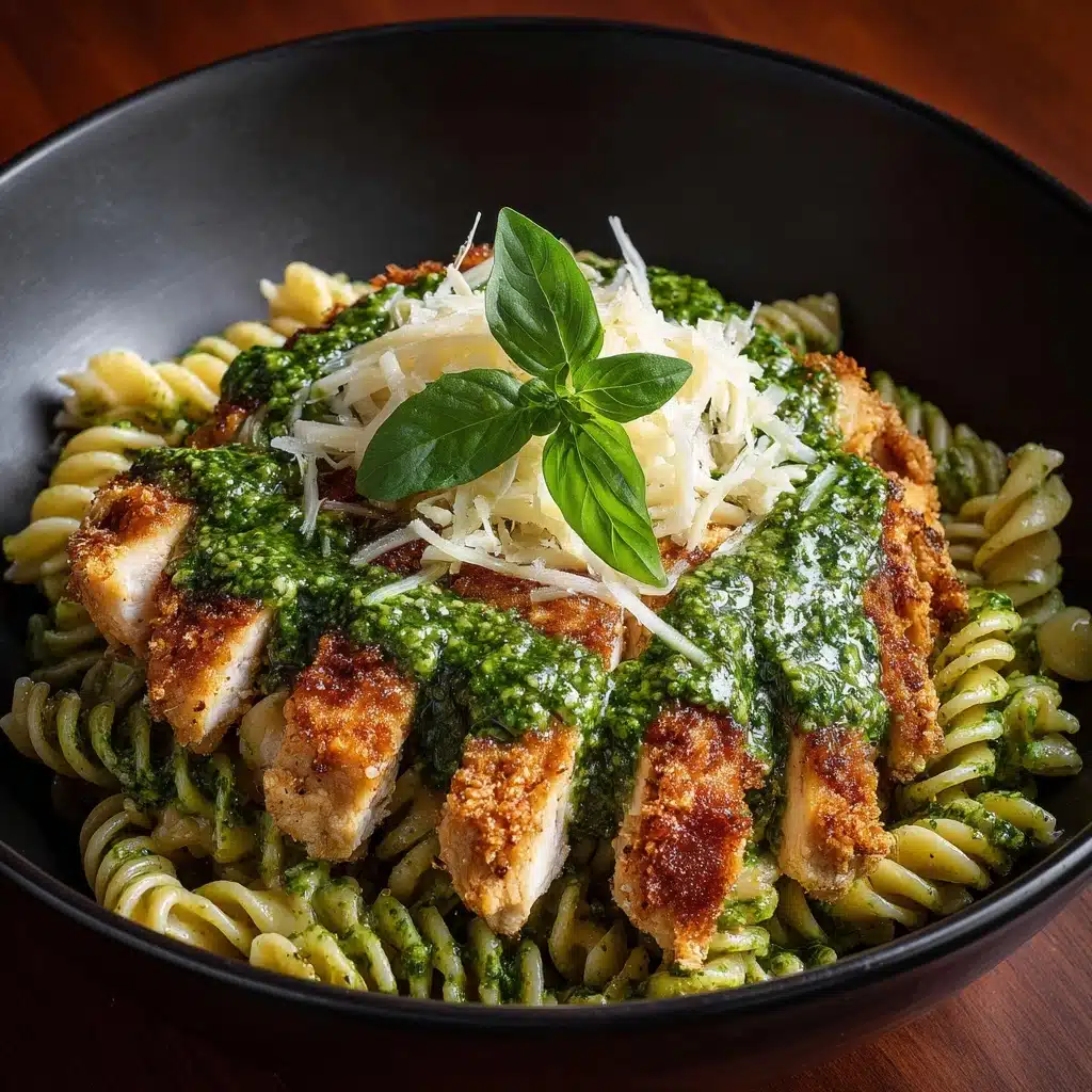 Pesto Pasta with Crispy Parmesan Chicken
- Recipe Image