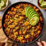 Southwest Sweet Potato, Black Bean and Rice Skillet Recipe