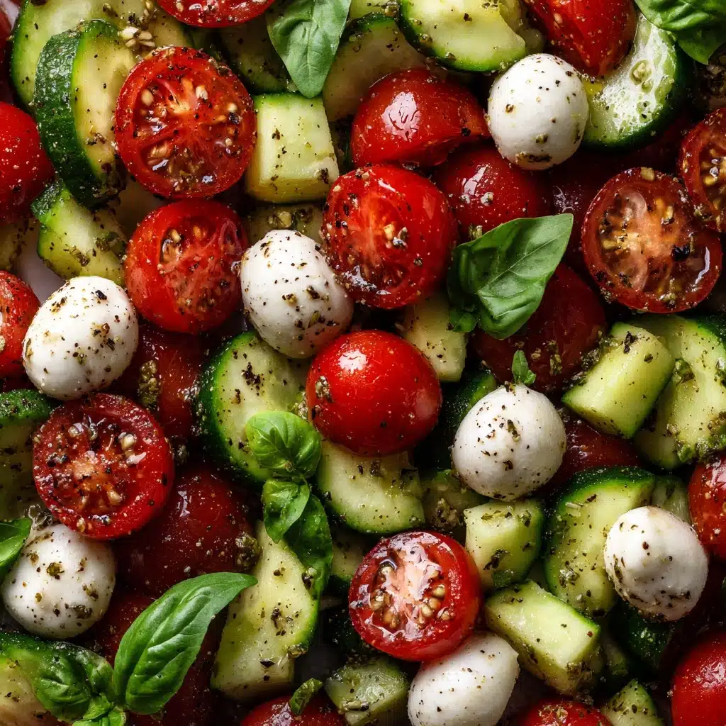 Tomato Cucumber Mozzarella Salad Recipe - Recipe Image