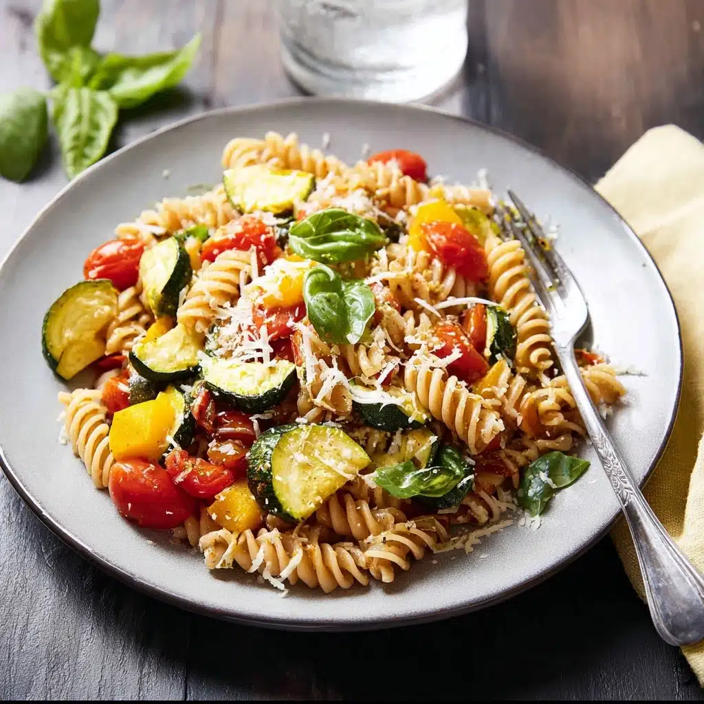 Pasta with Zucchini and Tomatoes Recipe - Recipe Image