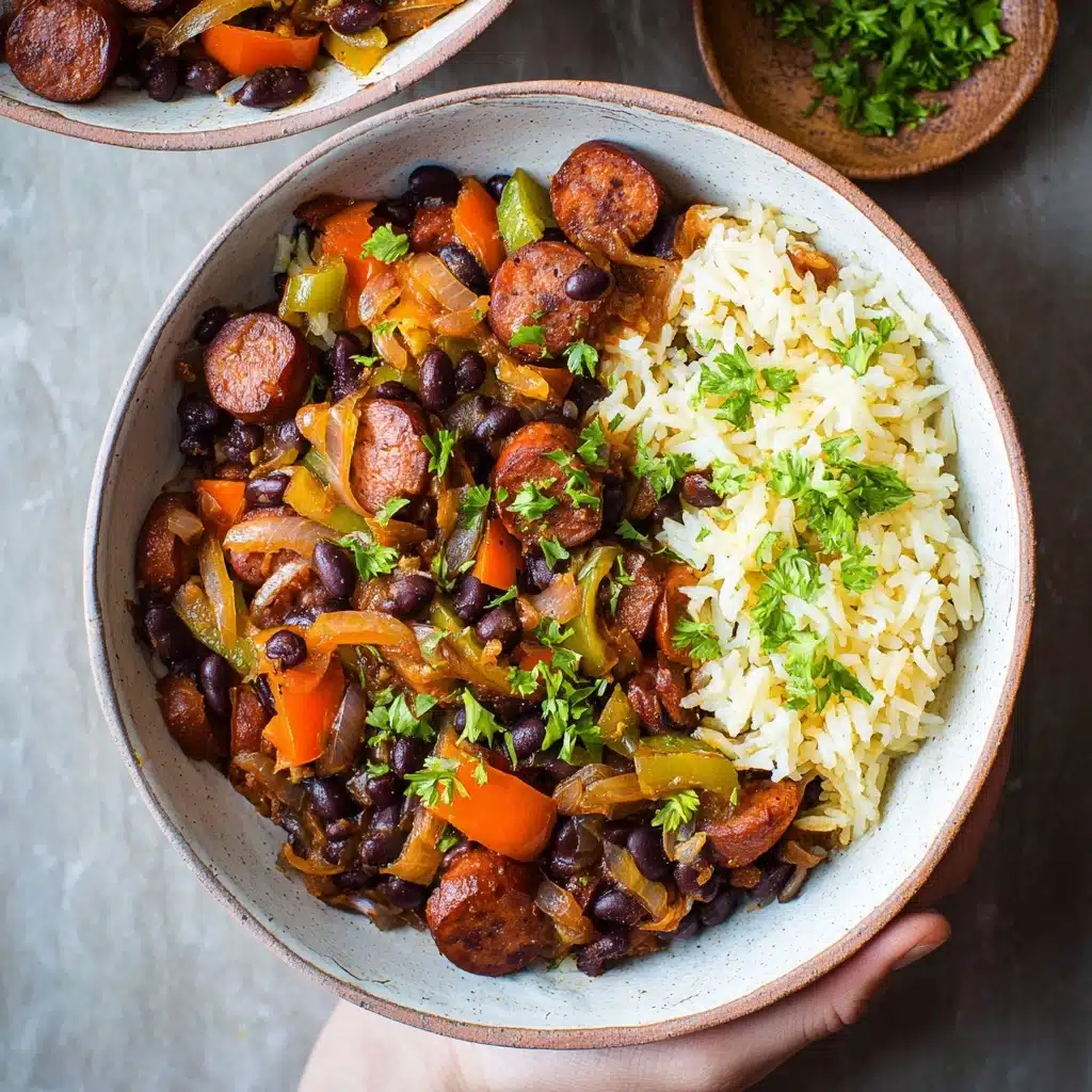 Hearty Black Beans and Rice with Sausage Recipe - Recipe Image