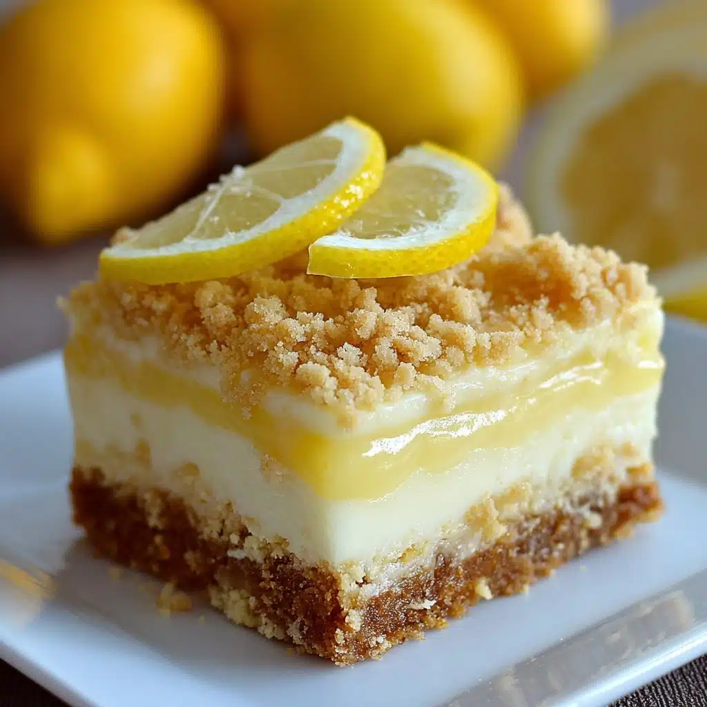 Creamy Lemon Cheesecake Crumb Bars Recipe - Recipe Image