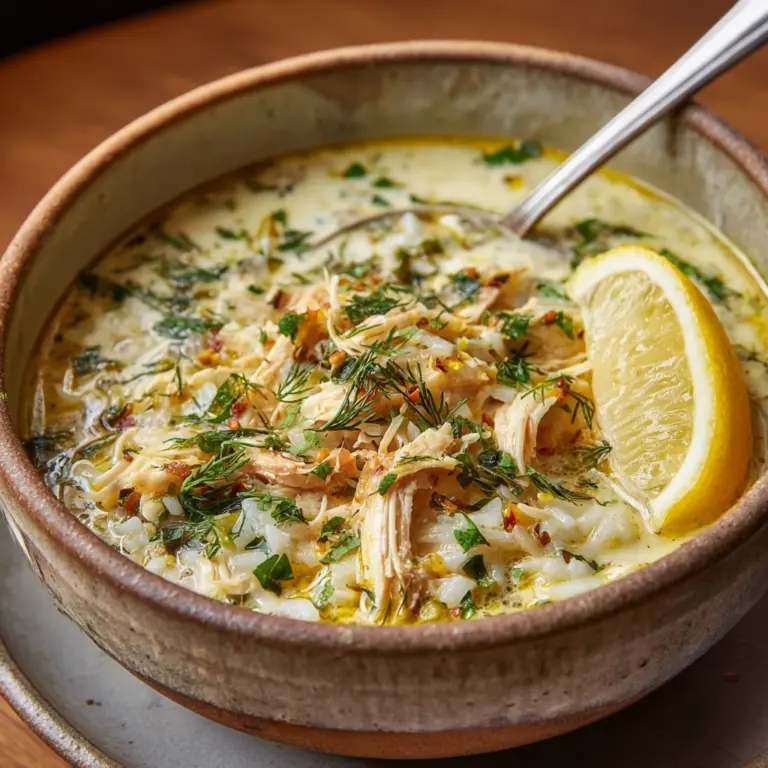 Mediterranean Lemon Chicken Soup Recipe