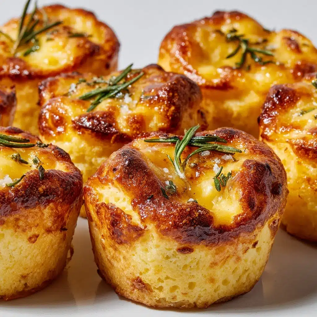 Golden crust garlic rosemary focaccia muffins Recipe - Recipe Image