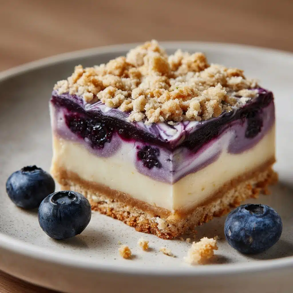Blueberry Crisp Cheesecake Bars Recipe