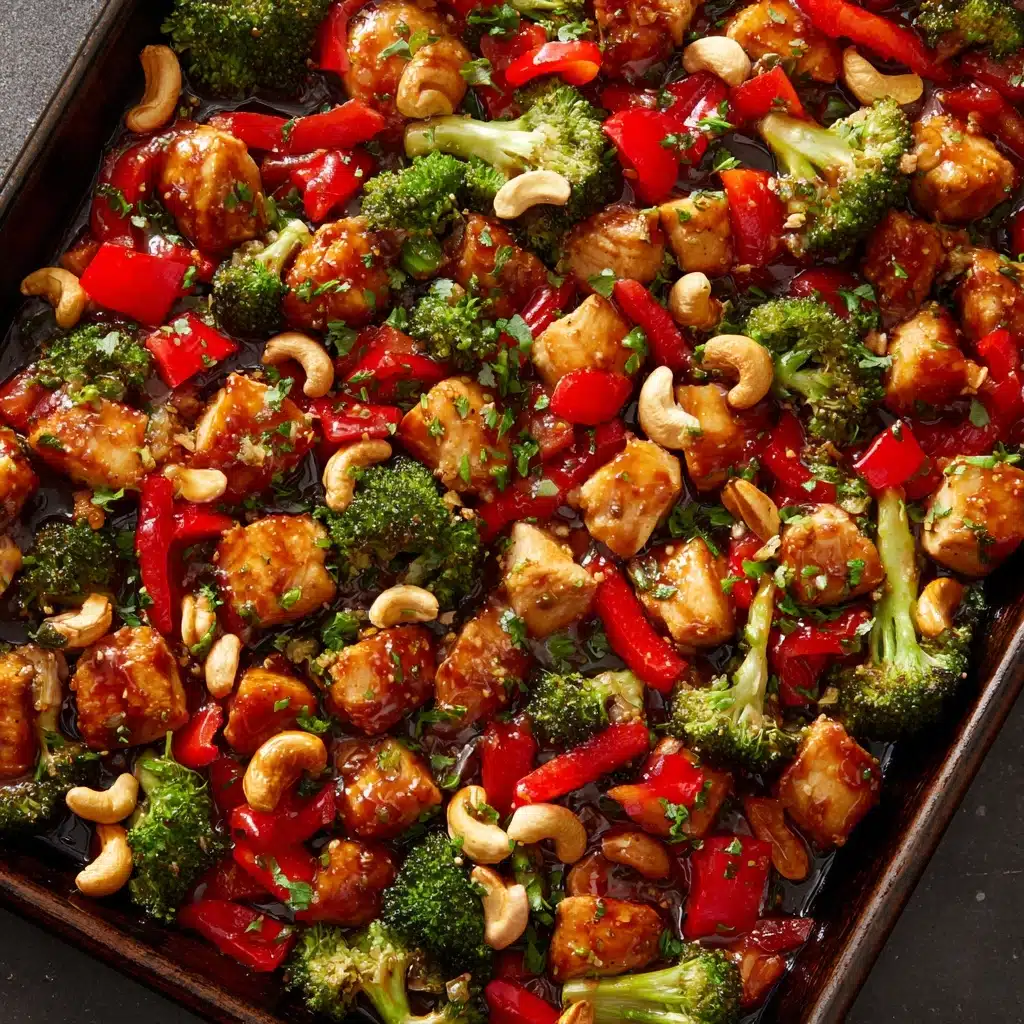 Easy Sheet Pan Cashew Chicken Recipe for Busy Weeknights Recipe - Recipe Image