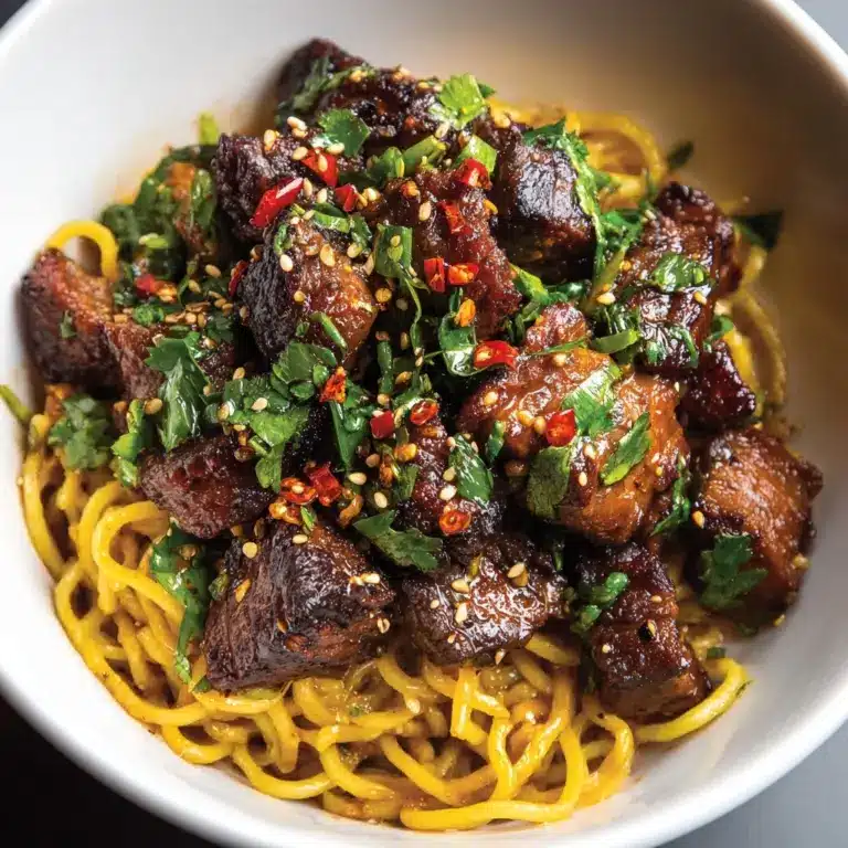 Sweet and Spicy Garlic Steak Pasta Recipe