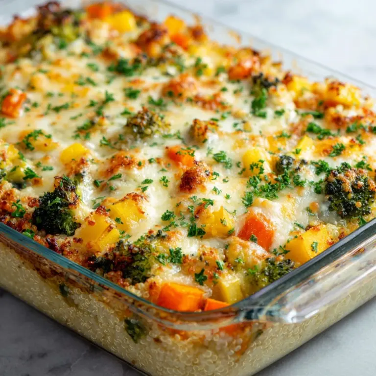 Cheesy Veggie Quinoa Casserole Recipe