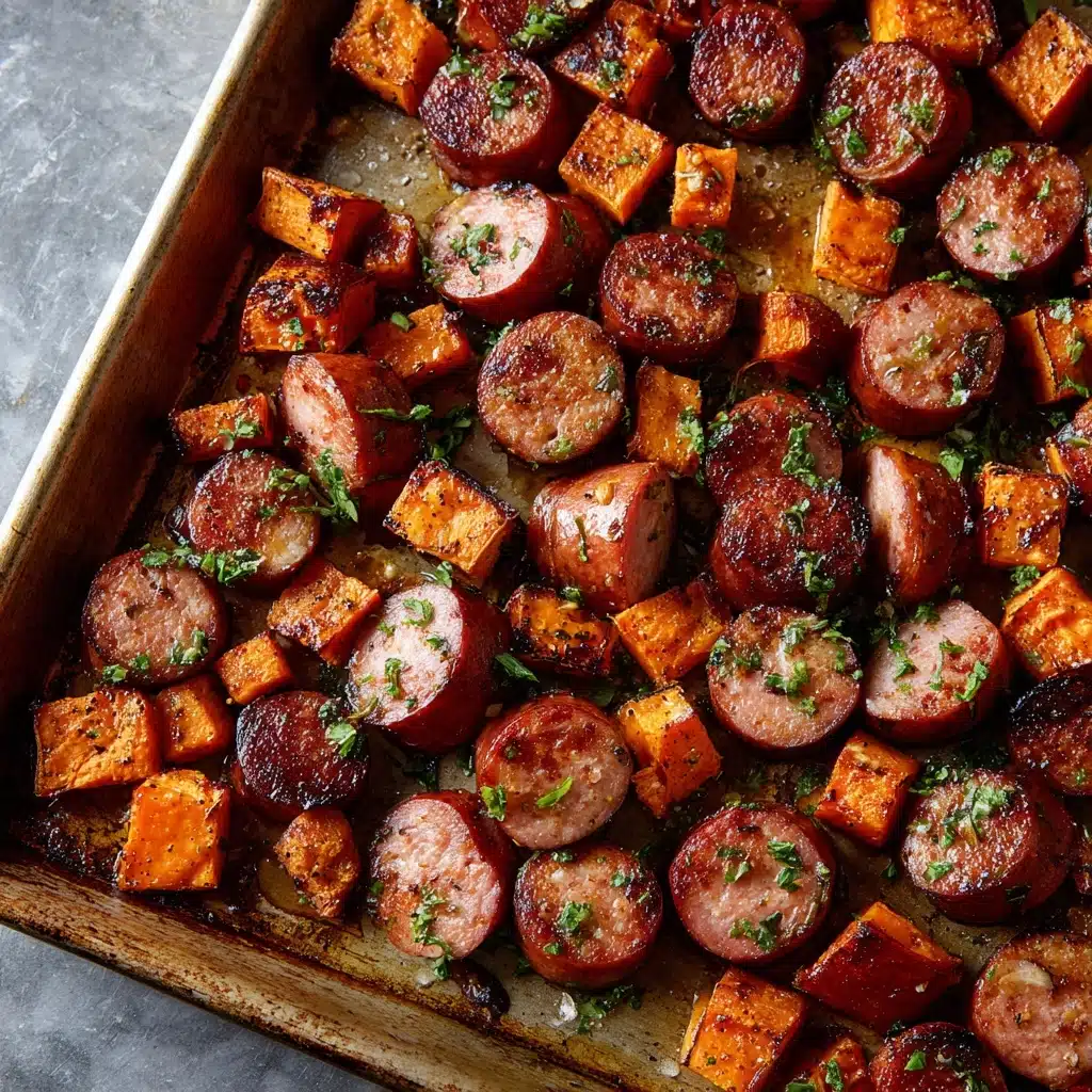 Sheet Pan Sausage and Sweet Potatoes with Honey Garlic Sauce
- Recipe Image