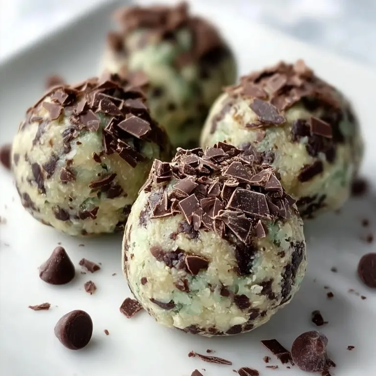 Mint Chocolate Chip Protein Balls Recipe