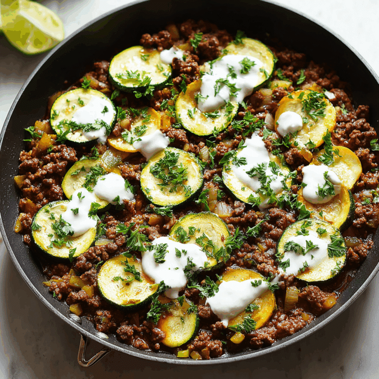 Zucchini and Ground Beef Skillet Recipe