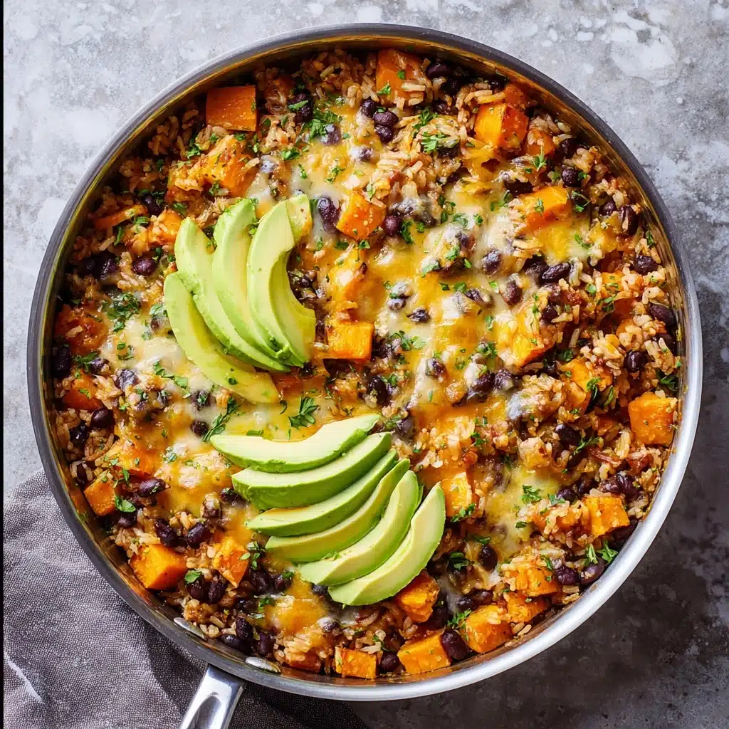 Southwest Sweet Potato, Black Bean and Rice Skillet Recipe