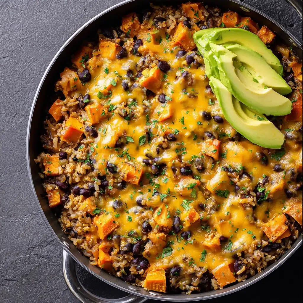 Southwest Sweet Potato, Black Bean and Rice Skillet Recipe - Recipe Image