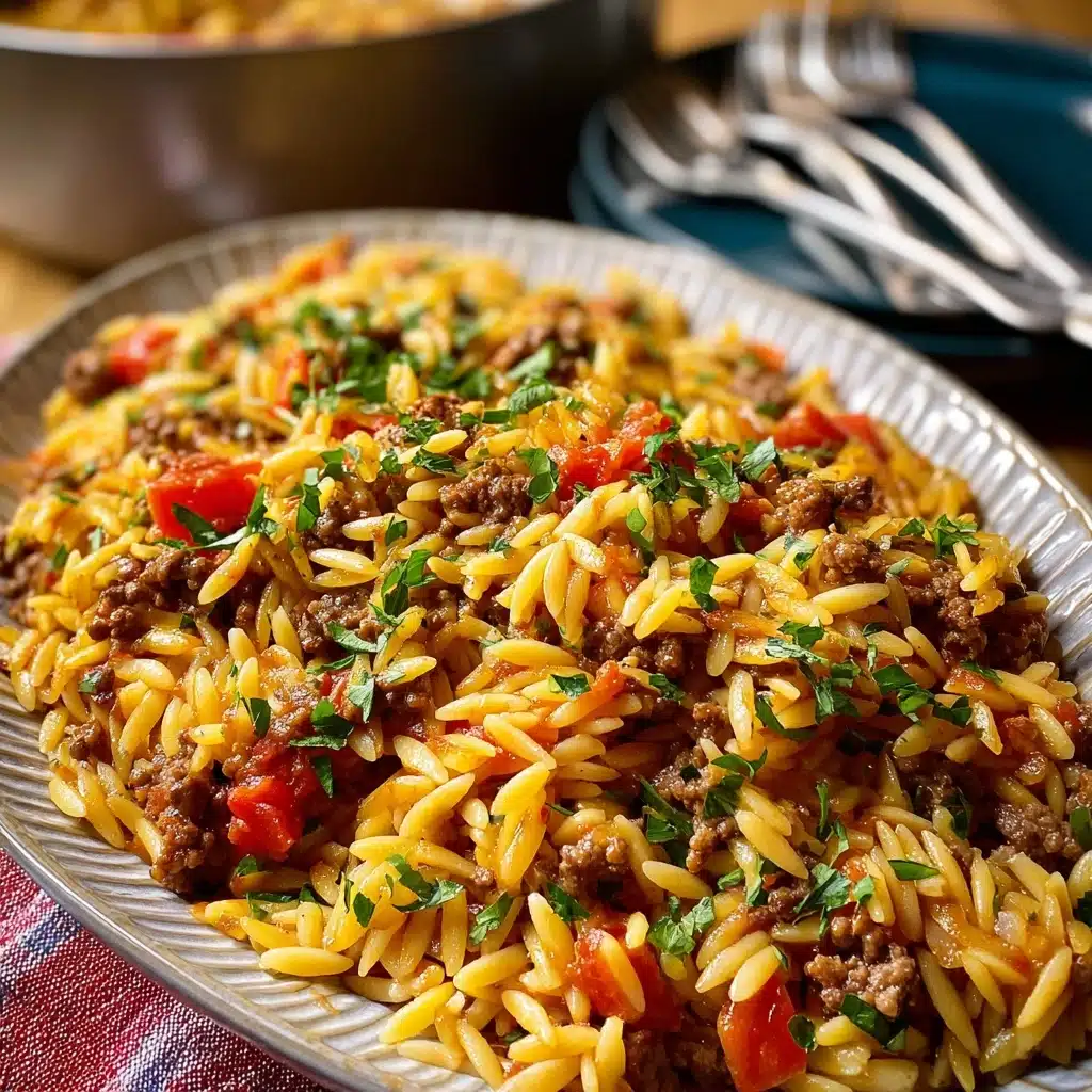 Delicious Ground Beef Orzo Recipe for Everyone Recipe - Recipe Image