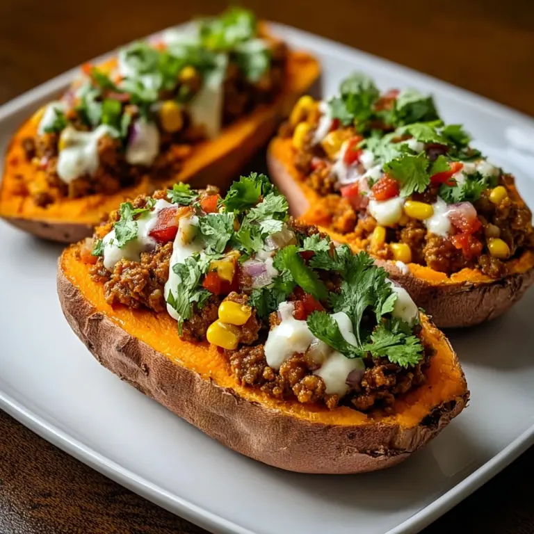 Ground Turkey Stuffed Sweet Potatoes Recipe