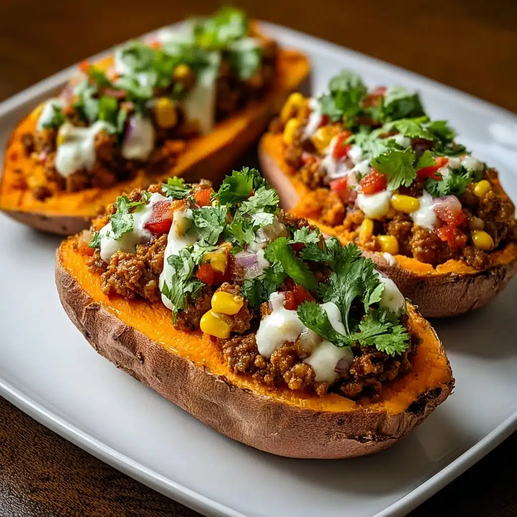 Ground Turkey Stuffed Sweet Potatoes Recipe
