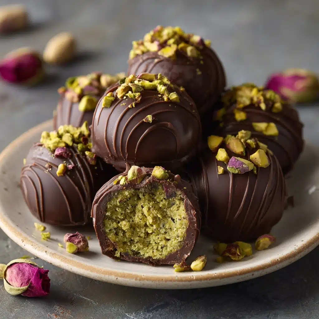 Dubai Chocolate Balls with Pistachio Kunefe Filling Recipe - Recipe Image
