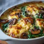 Chicken, Spinach, and Mushroom Low-Carb Oven Dish Recipe