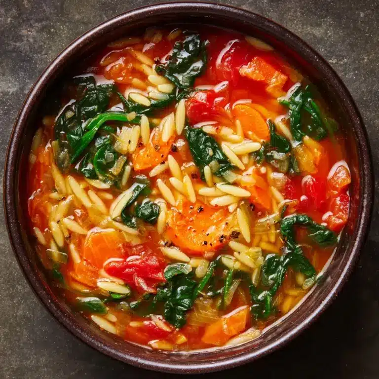 Italian Orzo Spinach Soup Recipe