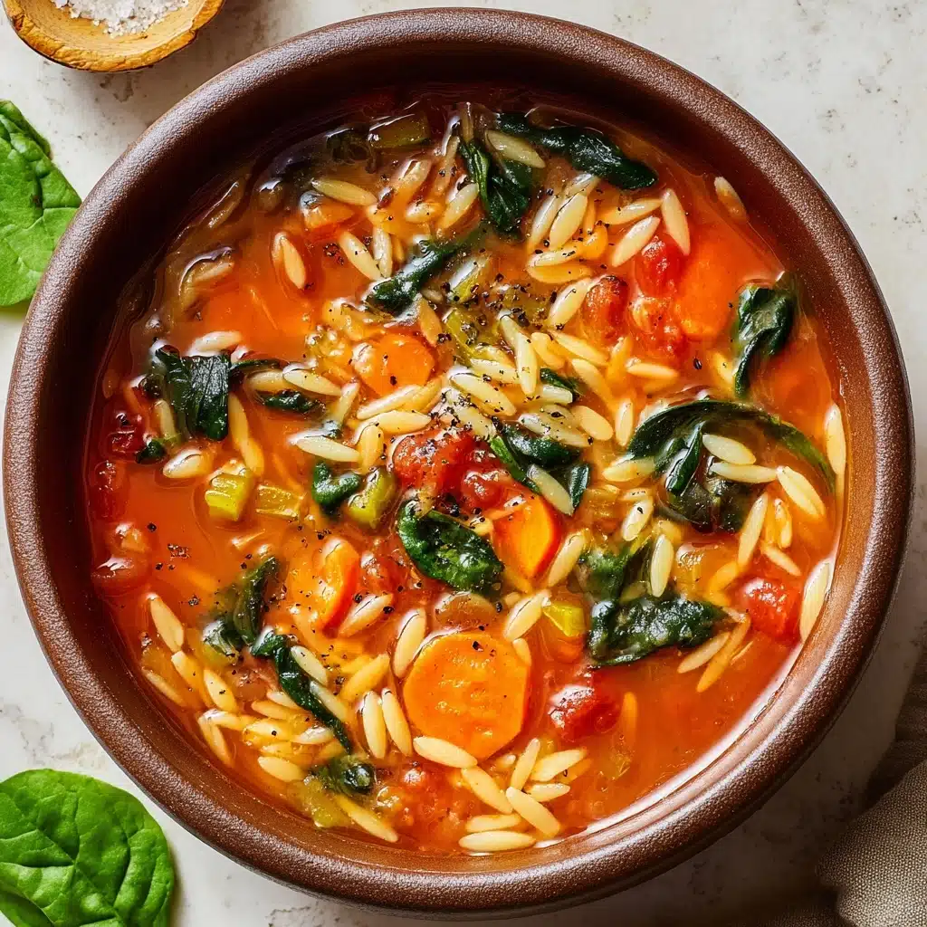 Italian Orzo Spinach Soup Recipe - Recipe Image