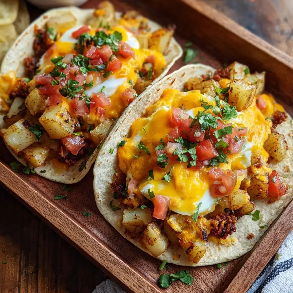 Potato, Egg, and Cheese Breakfast Tacos Recipe