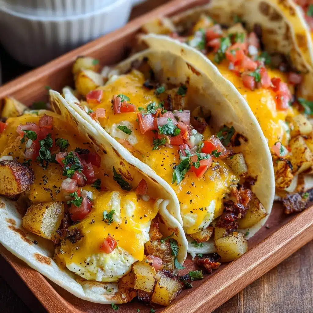 Potato, Egg, and Cheese Breakfast Tacos Recipe - Recipe Image