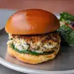White Cheddar Spinach Chicken Burgers Recipe