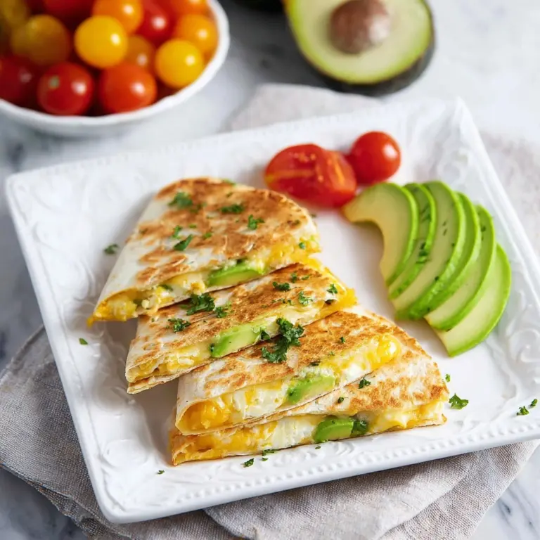 Egg & Avocado Breakfast Quesadilla Recipe