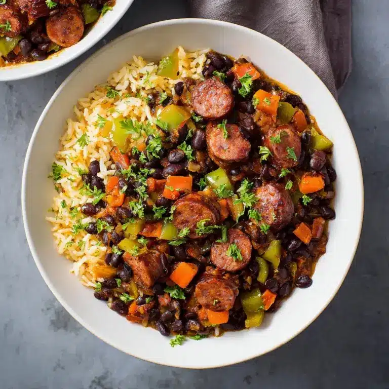 Hearty Black Beans and Rice with Sausage Recipe