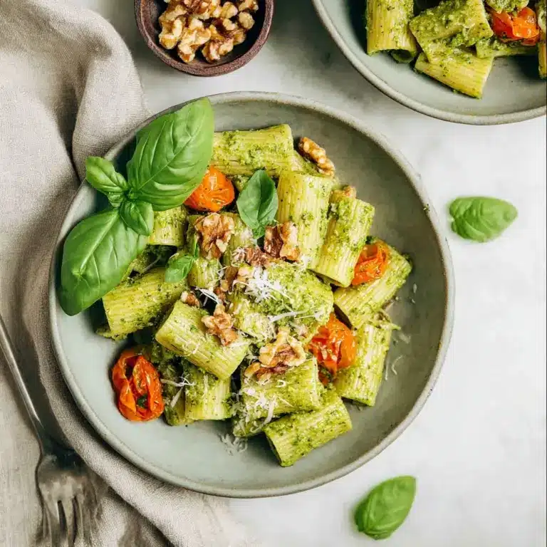 20 Minute Vegan Pesto Pasta Recipe