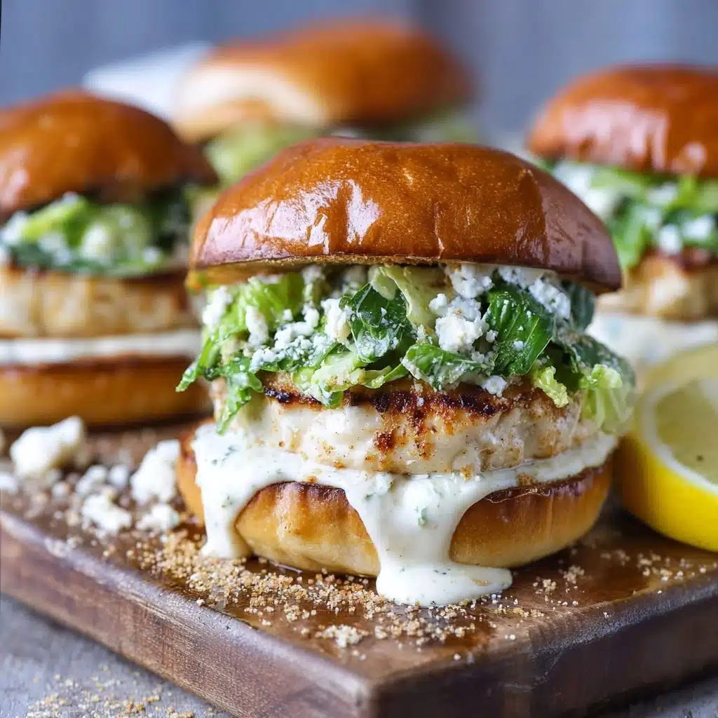 Chicken Caesar Burgers Recipe - Recipe Image