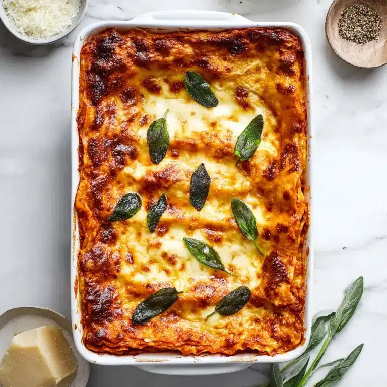Vegetarian Pumpkin Spinach Lasagna Recipe