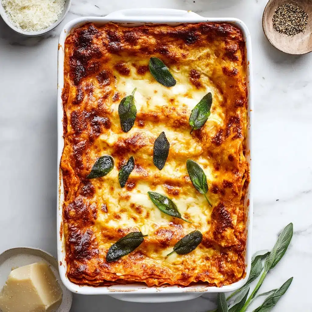 Vegetarian Pumpkin Spinach Lasagna Recipe