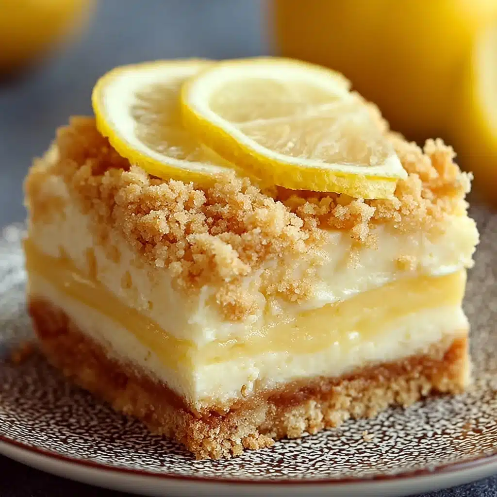 Creamy Lemon Cheesecake Crumb Bars Recipe