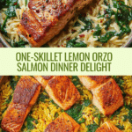 One Skillet Salmon with Lemon Orzo Recipe