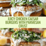 Chicken Caesar Burgers Recipe