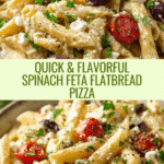 Tasty Spinach and Feta Flatbread Pizza Recipe