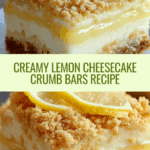 Creamy Lemon Cheesecake Crumb Bars Recipe