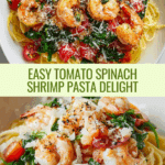 Tomato Spinach Shrimp Pasta Recipe