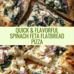 Tasty Spinach and Feta Flatbread Pizza Recipe