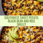 Southwest Sweet Potato, Black Bean and Rice Skillet Recipe