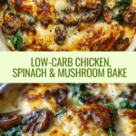 Chicken, Spinach, and Mushroom Low-Carb Oven Dish Recipe