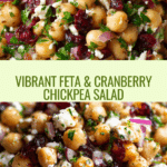 Feta & Cranberry Chickpeas with Lemon Vinaigrette Recipe